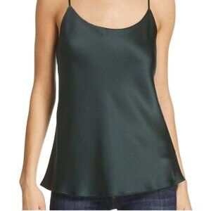 Club Monaco Haldys Silk Camisole 100% Silk Deep Green Lingerie Style Size S